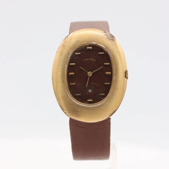 Vintage 32mm Andre Pailet 353-522 Chocolate Egg Men's Automatic Wristwatch VZ - Picture 4 of 5